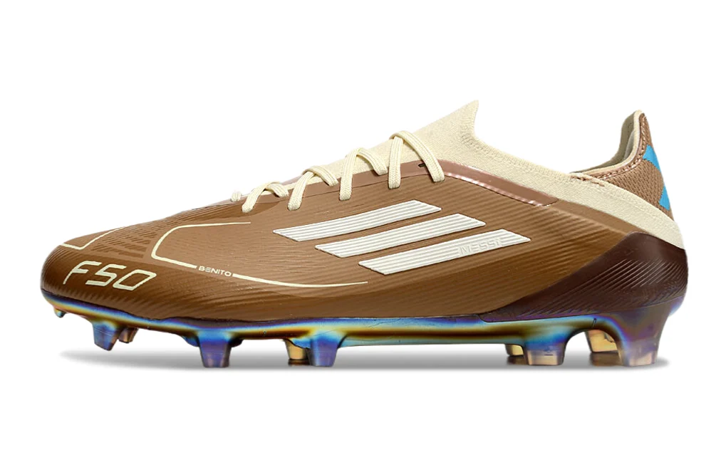 Chuteira Adidas F50+.1 Elite FG - Marrom/Branco