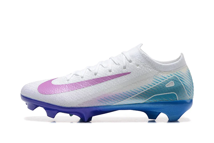 Chuteira Nike Air Zoom Mercurial Vapor 16 Elite FG - Branco/Azul/Rosa