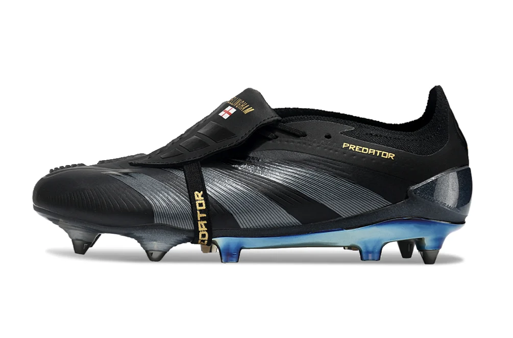 Chuteira Adidas Predator Elite Tongue SG - Preto/Dourado