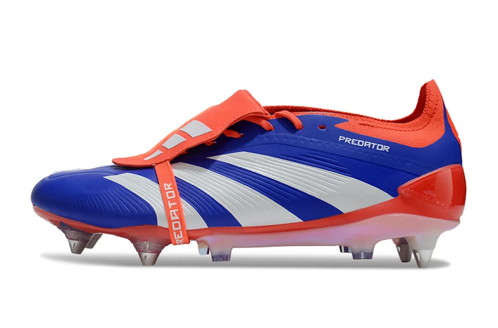 Chuteira Adidas Predator Elite Tongue SG - Azul/Vermelho/Branco