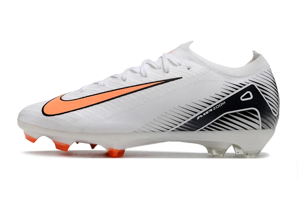 Chuteira Nike Air Zoom Mercurial Vapor 16 Elite FG - Branco/Laranja
