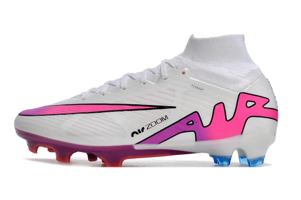 Chuteira Nike Air Zoom Mercurial Superfly 9 Elite - Branco/Roxo