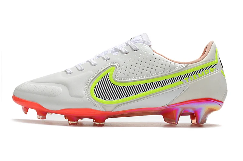 Chuteira Nike Tiempo 9 Elite Campo FG - Branco/Vermelho