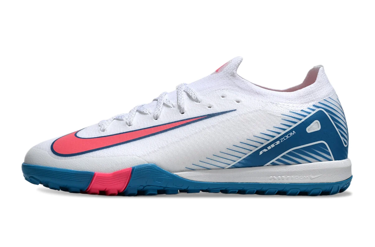 Chuteira Nike Mercurial Vapor 16 Elite Society - Branco/Azul/Rosa