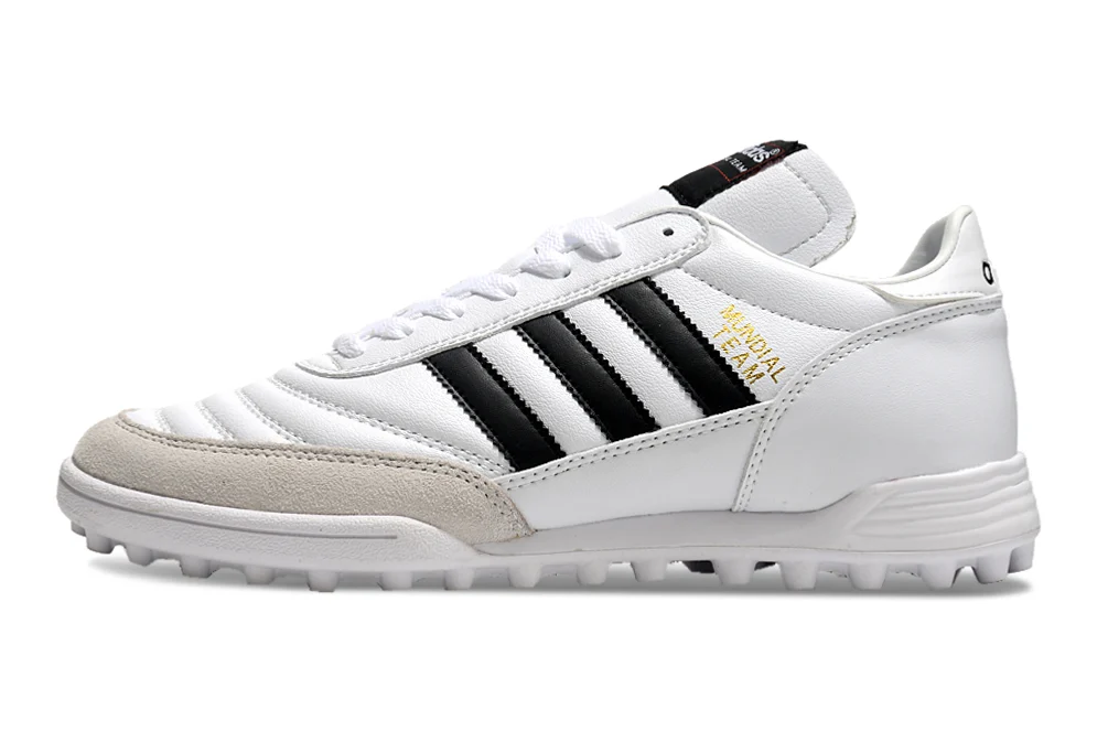 Chuteira Adidas Mundial Team - Branco/Preto/Dourado