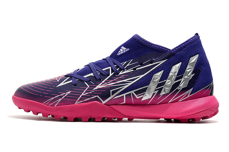 Chuteira Adidas Predator Edge.3 Society TF - Azul/Rosa