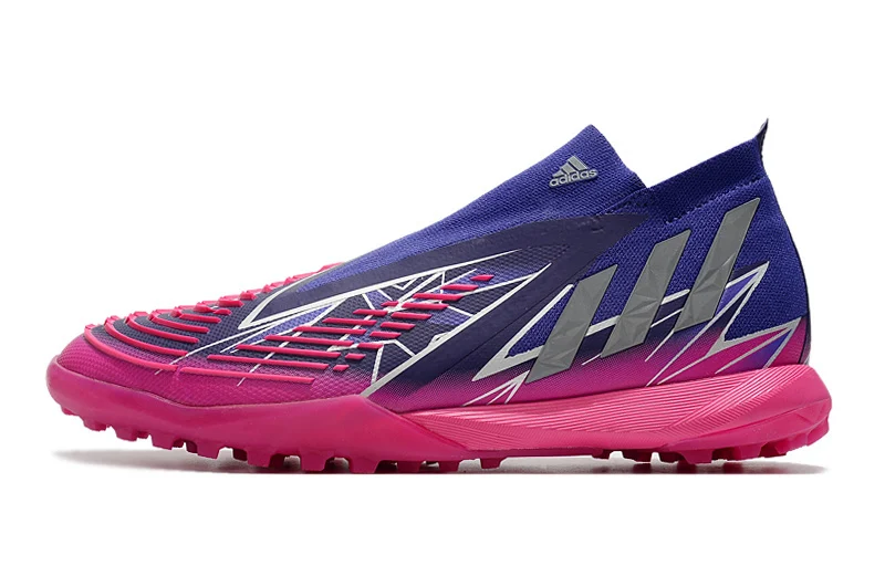 Chuteira Adidas Predator Edge+ Society TF - Azul/Rosa