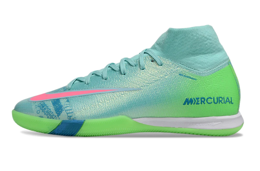 Chuteira Nike Mercurial Superfly 10 Elite Futsal IC - Verde/Azul