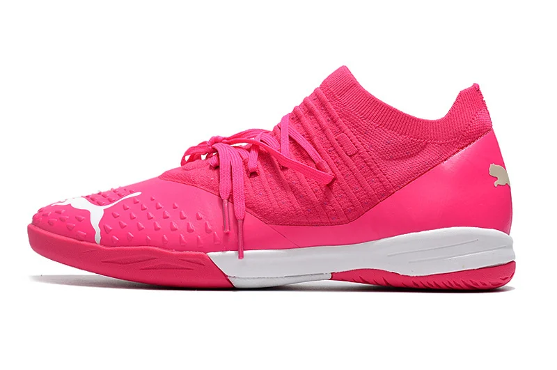 Chuteira Puma Future Z 1.3 Pro Cage Futsal - Rosa/Branco